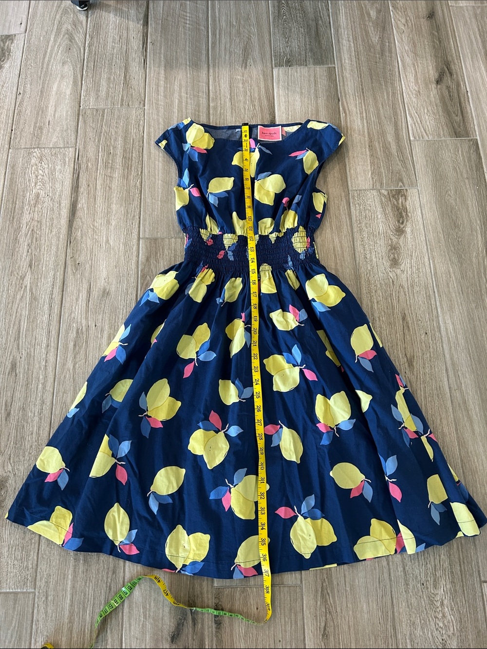 kate spade Navy Dress with Yellow Lemon Print - Picture 4 of 7